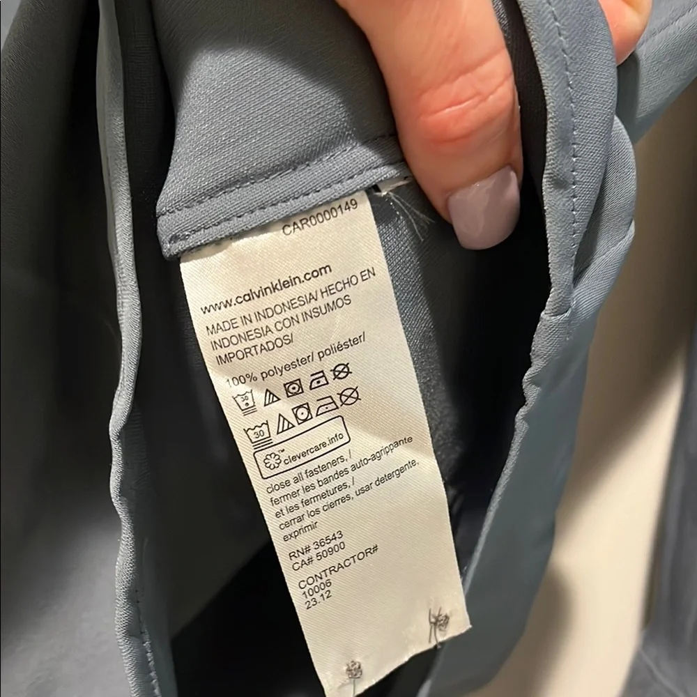 Calvin Klein Gray Blouse with Relaxed Fit - Picture 3 of 4